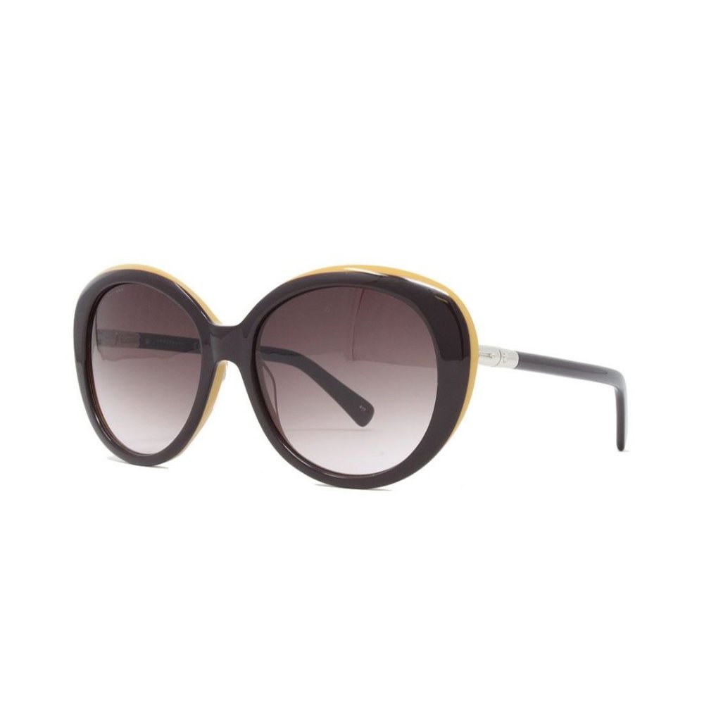 Longchamp Sunglasses Women's Round LO600S Color 603 Brown Size 57mm